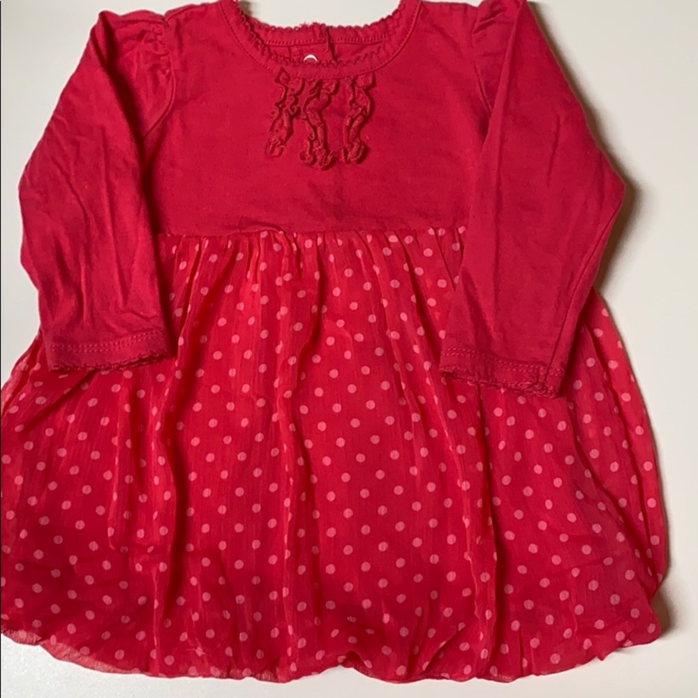 6-9 mos pink long sleeved dress